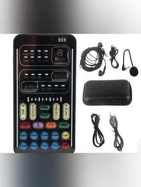 I9 Voice Changer Set, Mini Live Broadcast Voice Disguiser, Portable Sound Board